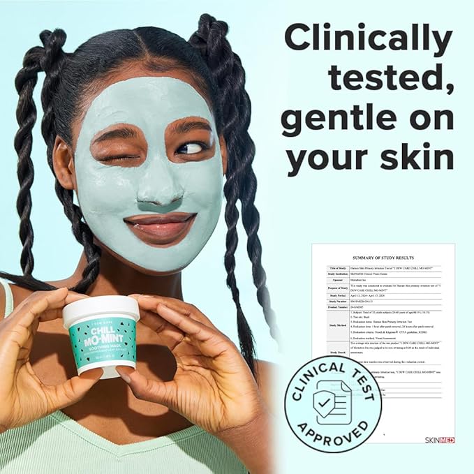 I DEW CARE Wash Off Face Mask - Chill Mo-Mint | Soothing Mask with Peppermint Leaf Extract, Korean Face Mask Skin Care for Face, 3.38 Oz