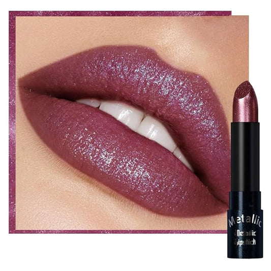 Kaely Glitter Metallic Lipstick, Shimmer Metallic Lipsticks for Women, High Pigmented Lip Color Long Lasting Waterproof Smudge Proof 24 Hour, Halloween Makeup, Vegan & Cruelty-Free, 13