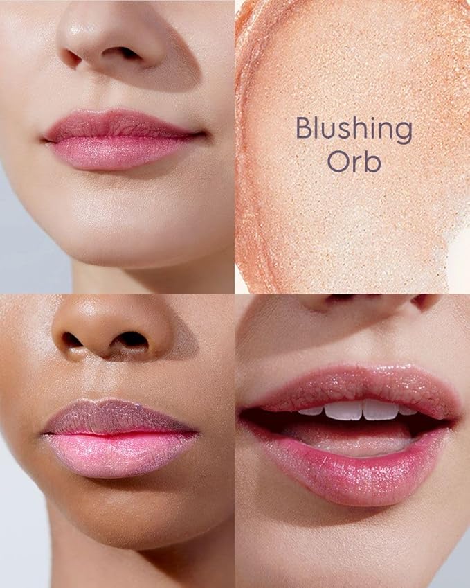 ieró Beauty Moonkissed Luminous PH Tinted Lip Balm w/Shea Butter & Vitamin E, Lip Care Moisturizer, Lip Plumper for Soft & Supple Lips, Paraben Free, Vegan, Sheer Rose w/Golden-Pink Shimmer