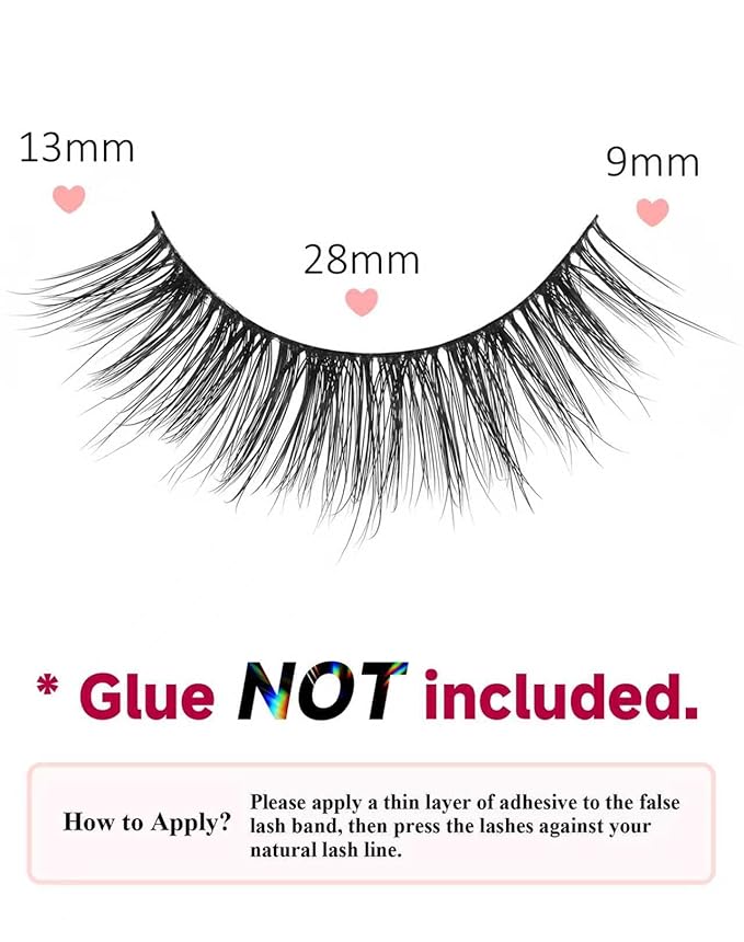 Natural Lashes Mink Natural Eyelashes False Eyelashes Natural Look False Lashes Wispy Eye Lashes Cat Eyelashes Fake Lashes KD01
