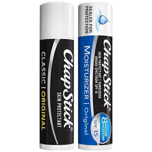ChapStick Moisturizer Original Lip Balm Tube, SPF 15 and Skin Protectant - 0.15 Oz