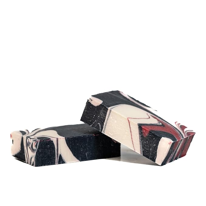 Live Bearded All-Natural Bar Soap for Men, 6-Pack of 5 oz - Made in the USA - Exfoliates and Moisturizes - Charcoal, Pumice, Shea Butter | American Scent - Cedar, Vetiver, Bergamot