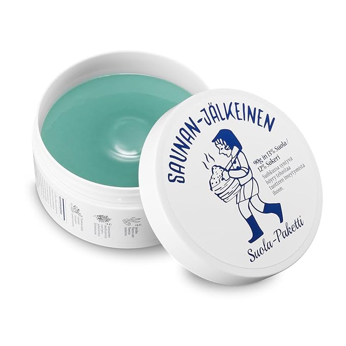 Saunan Heating Salt Mask(3.17 oz) - Top Finnish Sea Sauna Salt Mask for better skin. Healing dead skin cells and effective pore reducer. No more blackheads.