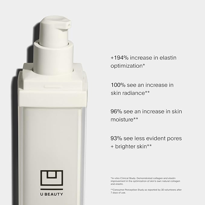 U Beauty Resurfacing Compound Serum - Renew & Illuminate Face Serum - Advanced 8-in-1 Formula with Vitamin C, Retinol, Hyaluronic Acid, & Peptides - Targets Fine Lines, Pores 0.5 fl oz