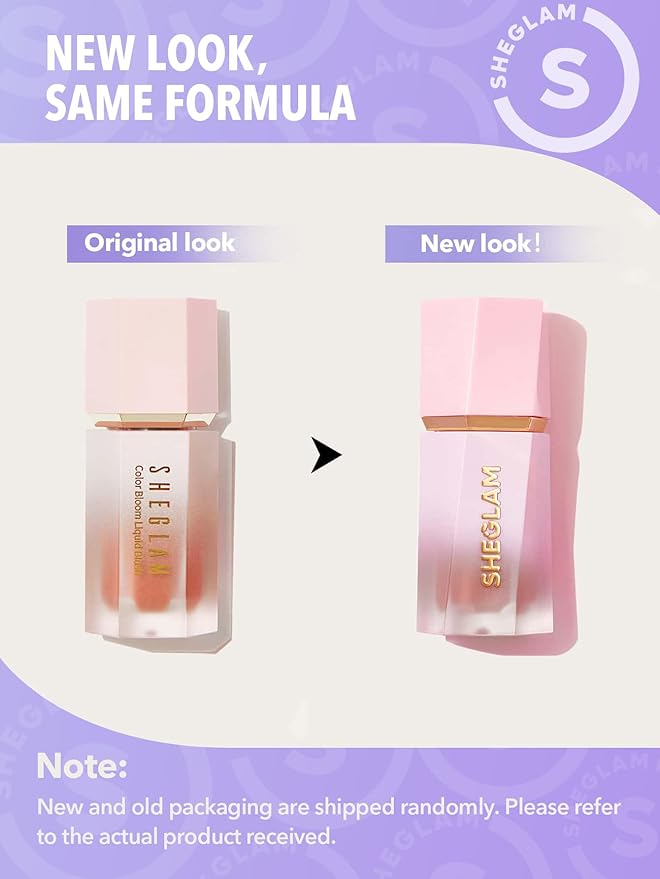 SHEGLAM Color Bloom Dayglow Liquid Blush Makeup for Cheeks Shimmer Finish - Devoted