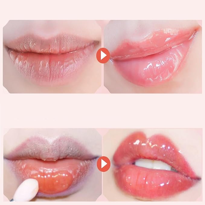 4 Pcs Bee Lip Balm Lip Mask Honey Pot, Honey & Strawberry Lip Mask Propolis Moisturizing Lip Balm Hydrating Prevention Dry and Cracked Lip Scrubs Exfoliator,Reduces Lip Lines.