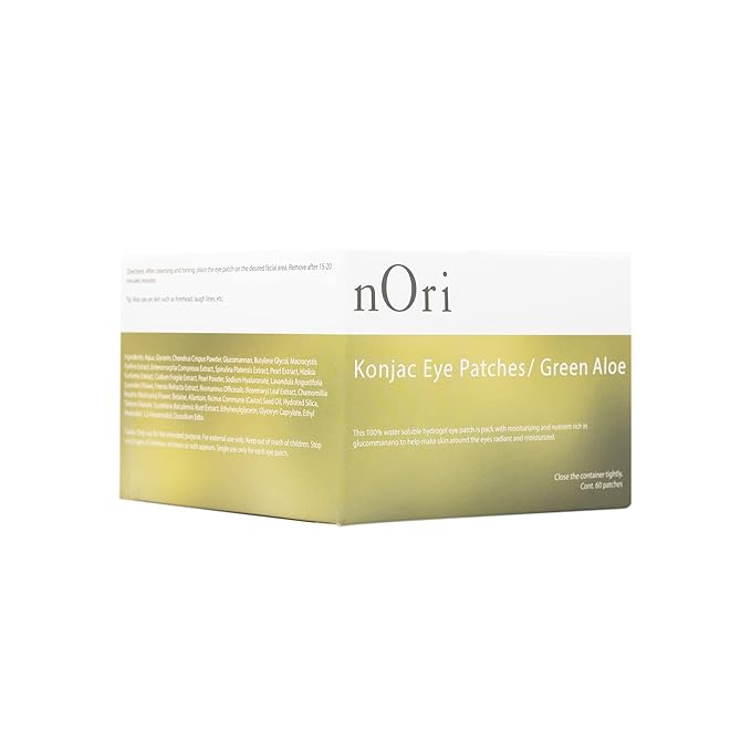 NORI Konjac Eye Patches – Anti-Wrinkle/Removes Bags/Moisturizing/Dark Circle/60 Pieces (Aloe Vera)