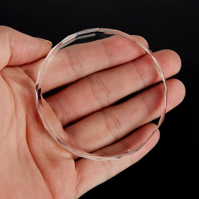 Glass Nail Art Palette Transparent Paint Drawing Colorful Paint Tray for Beauty Personal Care Drawing Color Dish DIY Nail Art Accessories Tools(02)