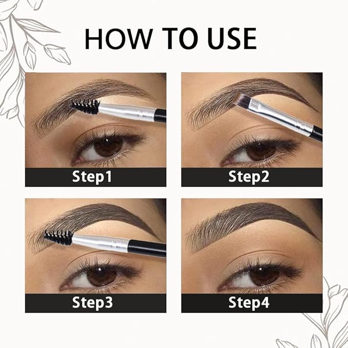 evpct Taupe Eyebrow Powder Pomade Gel Shaper Makeup Kit with Dual-ended Brush, Eyebrow Stencil Kit for Women Shaping, Eye Brow Pomade Stencil Shaper Tinting kits for Women, Long Lasting Waterproof