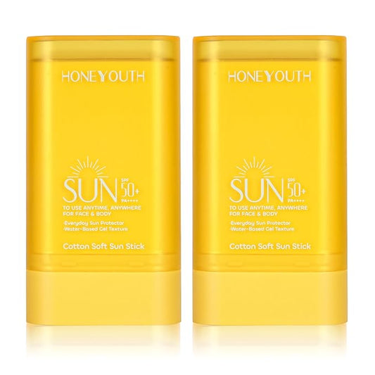 Sunscreen Stick SPF 50+ PA++++ 0.56Oz | Water Resistant (80 Min) | Face & Body Sunscreen for Sensitive Skin | Non-Greasy, No White Cast | Compact Travel-Friendly Sun Protection (pack of 2)
