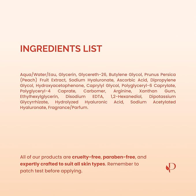 PLANTIFIQUE Facial Sheet Mask Vitamin C Glow 5 Pack – Rejuvenating & Glowing Face Mask Sheets Pack with Peach & Vitamin C – Korean Skincare for Dull Skin