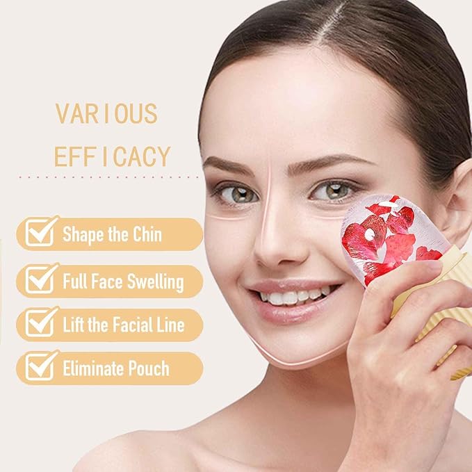 XHJRI Ice Face Roller Massager,Ice Cube Roller for Face, Eyes and Neck Naturally Conditioning and Skin Care,De-Puff Eye Bags,Reduce Migraine Pain,Reusable Massage Silicone Ice Mold (Beige)