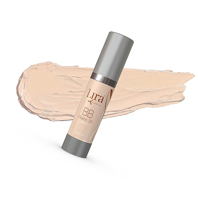 Lira Clinical BB Cream - SPF 30 Tinted BB Cream with PSC & Vitamins - Full Coverage - 0.7 fl oz. (Blanc 30)