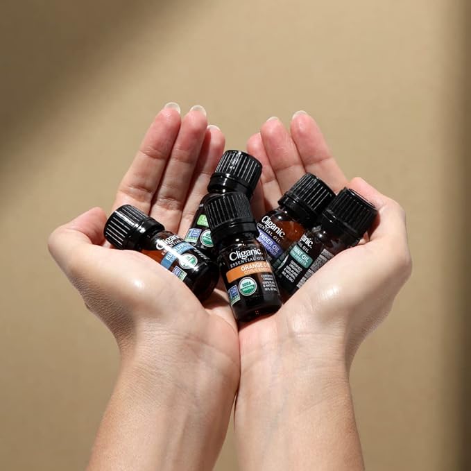 Cliganic USDA Organic Spearmint Essential Oil, 100% Pure Natural Undiluted, for Aromatherapy (10ml) | Non-GMO Verified (Packaging May Vary)