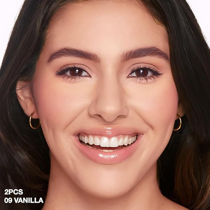 evpct 2Pcs under Eye Corrector Brightener Concealers for Older Women Dark Circles, under Eye Cream Pot Concealer Full Coverage Peach Color Corrector Makeup, Nourishing Waterproof,09# Vanilla