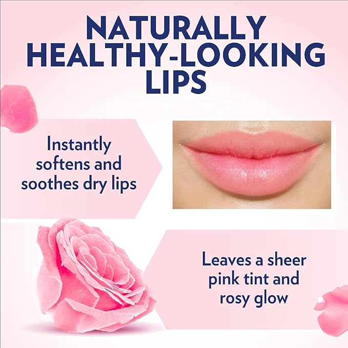 Vaseline Lip Therapy Lip Balm Mini, Rosy Lips | Lip Repair in a Container for Cracked, Dry Lip | Travel Size 0.25 Oz (Pack of 6)