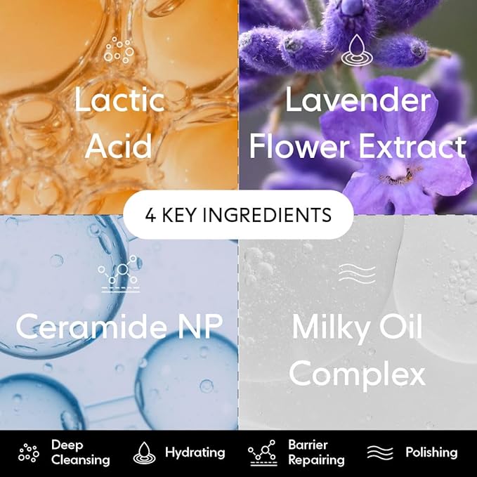 LOOPS Milky Cleanser - Deep Cleansing and Hydrating Skin Care - Pre-soaked Bamboo Pad - Facial Wash with Milky Oil Complex - Oil Cleanser for Face - Face Wash for Women - Facial Cleansing Pads