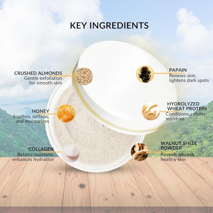 Exfoliating Facial Scrub by Flori Roberts, Face Mask for Women of Color or Deeper Skin Tones, Moisturizing and Smoothing, Helps Improve Skin Tone and Texture