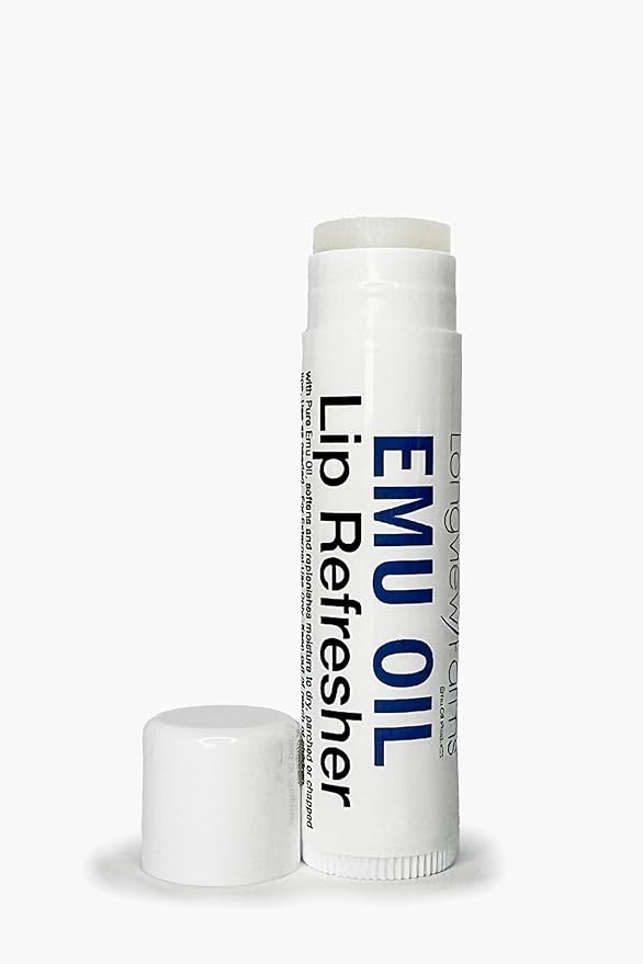 Longview Farms® Emu Oil Lip Refresher – Natural oil Lip Balm, Hydrating Lip Repair & Healing Balm for Very Dry Lips, Chapstick - Original Scented(1 Pack)