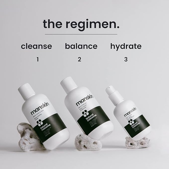 Man Skin Face Toner | Natural Daily Toner Enhances Men Facial Complexion | Pore Cleansing Facial Astringent with Witch Hazel & Aloe Vera for All Skin Types | 8 Oz