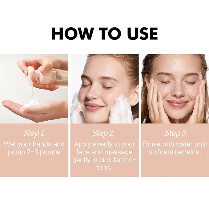 CARSLAN Face Wash, Gentle Hydrating Foaming Facial Cleanser, Soothing Cleansing Mousse, Deep Cleans Pores, Makeup Remover, Daily Face Cleanser for All Skin Types (3.38 Fl Oz)