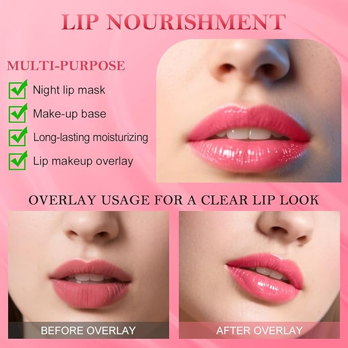 Summer Lip Butter Balm, Moisture and Hydration Lip Gloss, Long-lasting Hydrating Non-Sticky Lip Balm, Soften Dry Lips Lip Care (#Pink Guava, 1Pcs)