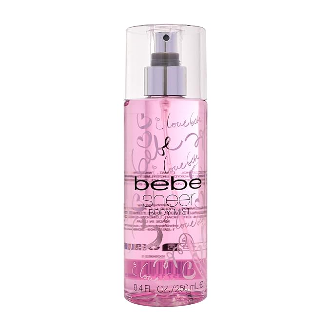 Bebe Sheer Body Mist - Body Spray for Women - Sensual and Flirtatious Womens Fragrance with Citrus Cocktail, Pink Peony and Sandalwood Notes - 8.4 oz
