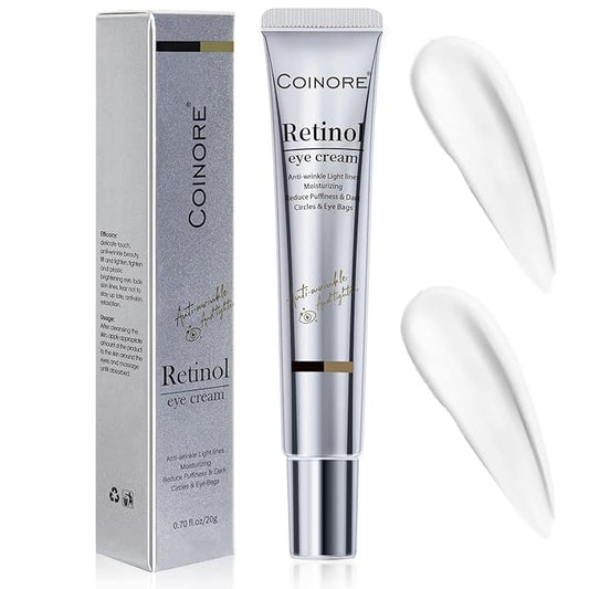 Retinol Under Eye Cream - Cream for Men & Women, Dark Circles, Puffiness & Wrinkles, Anti-Aging Eye Cream for Fine Lines, 0.7 Fl Oz