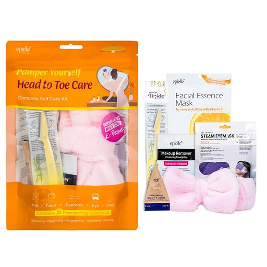Pamper Yourself Head-to-Toe Care Kit | 6-Piece Spa Gift Set | Ultimate Full Body Relaxation | Ideal Beauty Gift for Spa Days | Korean Skincare