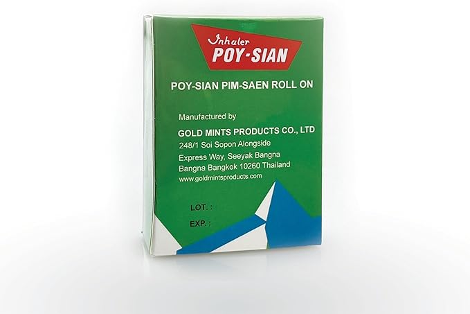 POY-SIAN Thai Pim-Saen Balm Oil 5ml Roll-On (Pack of 3)