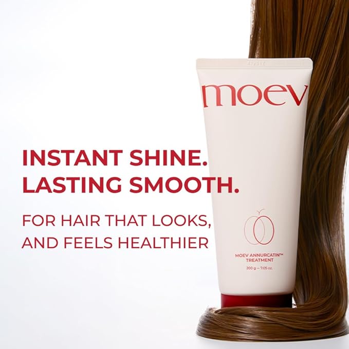 MOEV ANNURCATIN Hair Treatment Mask, Korean Wash-Off Hair Care Mask Apple Deep Damage Conditioner Sulfate-Free with Thickening Moisturizing for Damaged Thin Dry Hair, 6.76 fl.oz. (Apple & Freesia)