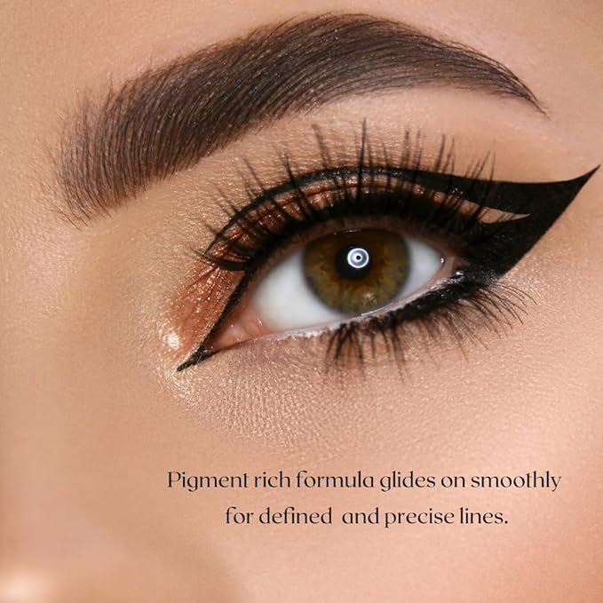 Waterproof Eyeliner - Double-Ended, Long-Lasting Liquid Eyeliner Pen with Precision Tip for Smooth Application - Smudge-Proof, Hypoallergenic, Vegan & Gluten-Free Eye Liner, 2mL Green