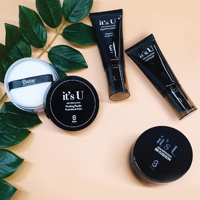 Sistar Skin Perfecting BB Cushion Full Coverage Long Lasting Natural Glow Foundation On The Go Case With Mirror (Medium)