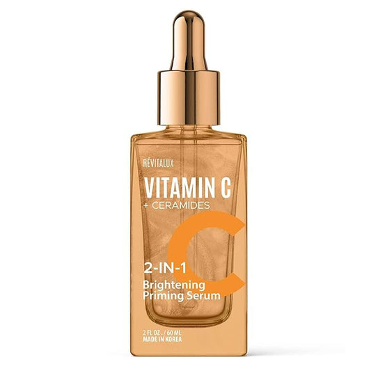 Vitamin C & Ceramides 2-in-1 Serum - & Priming, Anti-Aging, Skin Repair, Hydrates & Firms - Dermatologist Tested, Cruelty-Free Korean Skin Care for All Skin Types - 2 fl. oz
