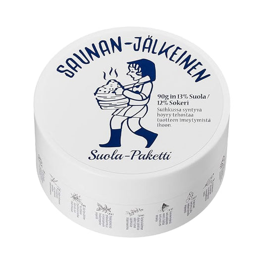 Saunan Heating Salt Mask(3.17 oz) - Top Finnish Sea Sauna Salt Mask for better skin. Healing dead skin cells and effective pore reducer. No more blackheads.