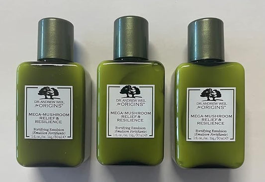 Origins Dr. Weil Mega-Mushroom Relief and Resilience Fortifying Emulsion 1 oz Set of 3