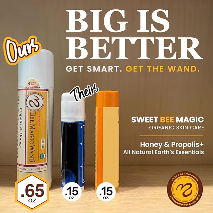 Medicine Mama's Sweet Bee Magic Organic Lip Balm Chapstick, 0.65 oz, 2 Count