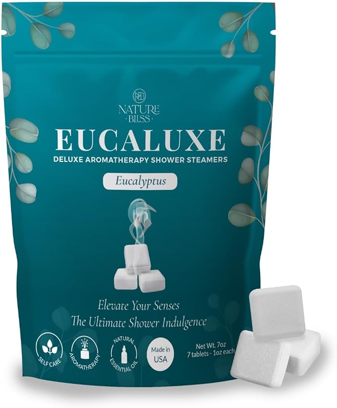 Eucalyptus Shower Steamers - 7 Pack Shower Tablets Aromatherapy for Sinus and Tension Support - Gifts for Women & Men - Eucalyptus for Shower, Shower Accessories & at Home Spa Essentials