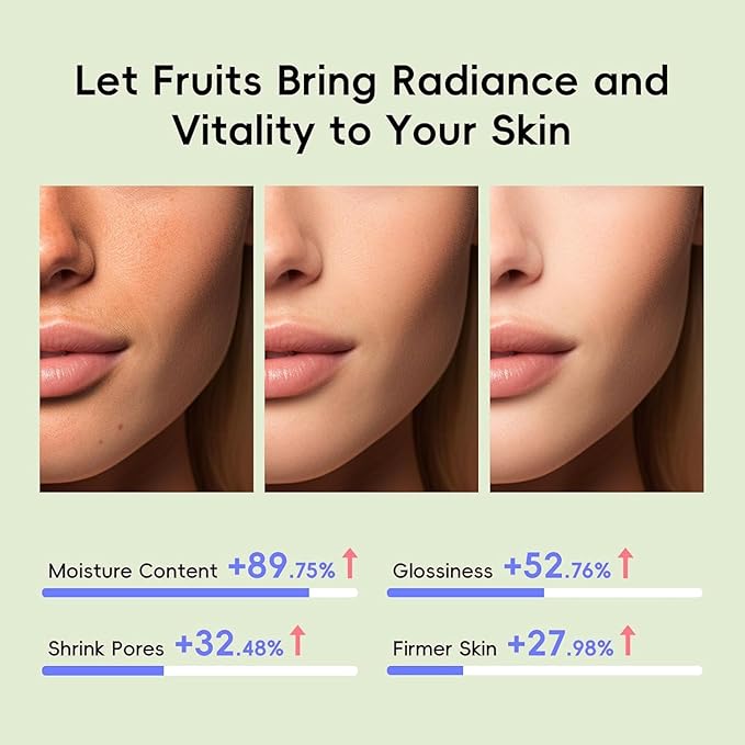 Fruit Skin Care Sets, Routine Skincare with Facial Mask, Beauty Skincare for women, Facial Care, Hydration, Moisturizing, Oil Control, Glow Up, Teen Girl Gifts Trendy Stuff, Spa-Like at Home