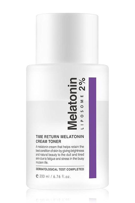 Time Return Melatonin Cream Toner | Highly Moisturizing Facial Toner for Sensitive Skin | Clarifying & Calming Toner for Face | Hydrating Toner for Face | Toner Cream Skin Toner (6.76 fl oz)