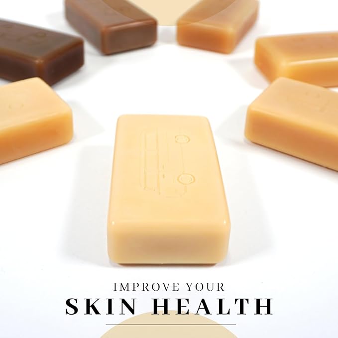 VanMan Beef Tallow and Honey Bar Soap – Pure Grass-Fed Beef Tallow for Skin with Raw Honey & Distilled Water, Unscented Soap, Hydrating & Nourishing, Clean Ingredients, 3.8oz - 2 Pack