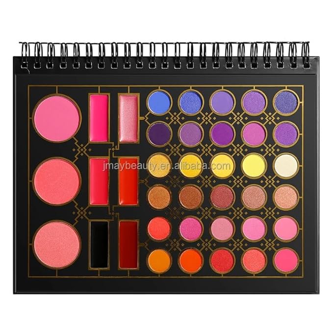 NATURAL GLARE makeup pallet All in one makeup pallet notebook contains 78 colors, setting powder, Bronze, Blush, Lipstick, ans of course our lovely eye shadows. the colors bring out all seasons.