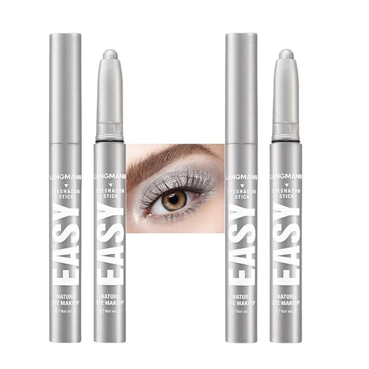 Jolilab Eyeshadow Stick Set, 2 Colors Matte Professional Bright-Colored Contouring and Highlight Stick, Cream Waterproof Long Lasting High Pigmented Eye Shadow. (2, 07+07 2pcs)