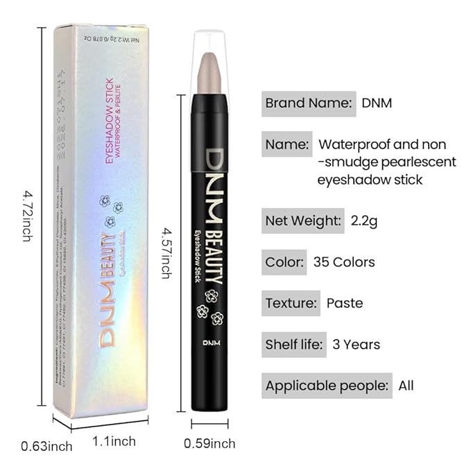 evpct Cocoa Shimmer Cream Eye Shadow Brightener Sticks Set for Eyes, Cocoa Shimmery Matte Pencil Eye shadow Applicator Stick Pen Palette Makeup Waterproof sombras en crema para ojos 21#