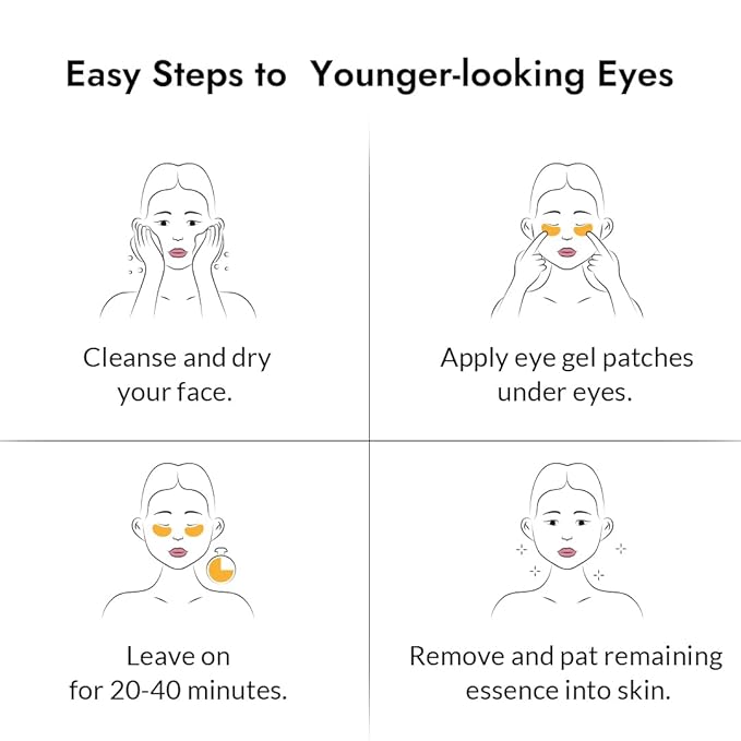 MIZON Collagen Eye Gel Patch with Hydrolyzed Collagen, Caviar, and Chamomile for Firming, Nourishment, and Wrinkle Care – 60pcs –