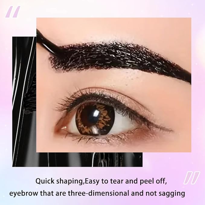 Peel Off Tattoo Brow Tint Gel - 2pcs Brown Eyebrow Kit, Waterproof, Transfer-Proof & Sweatproof, Quick Peel Formula for Natural Fuller Brows, Mother’s Day Gifts for Women All Skin Types