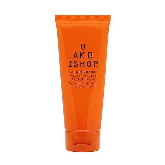 Juggernaut Men's Volcanic Sand Facial Scrub, Bergamot, Lavender and Ginger Root, 3.4 fl oz