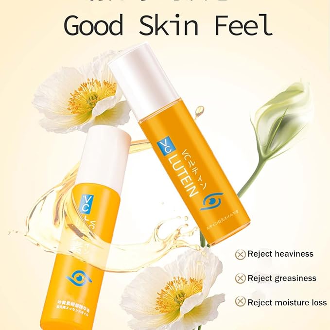 Vc Anti-Wrinkle Eye Serum Oil, Lutein EyeEssenceOil, VC Rollerball Eye Serum for Dark Circles and Puffy Eyes, Firming Anti-Aging, for Women & Men (6pcs)