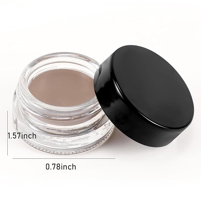 Boobeen 2 Pcs Eyebrow Pomade Cream, Waterproof Brow Pomade Gel High Pigmented Long-lasting for Natural Eyebrow Makeup, Suitable for Everyone