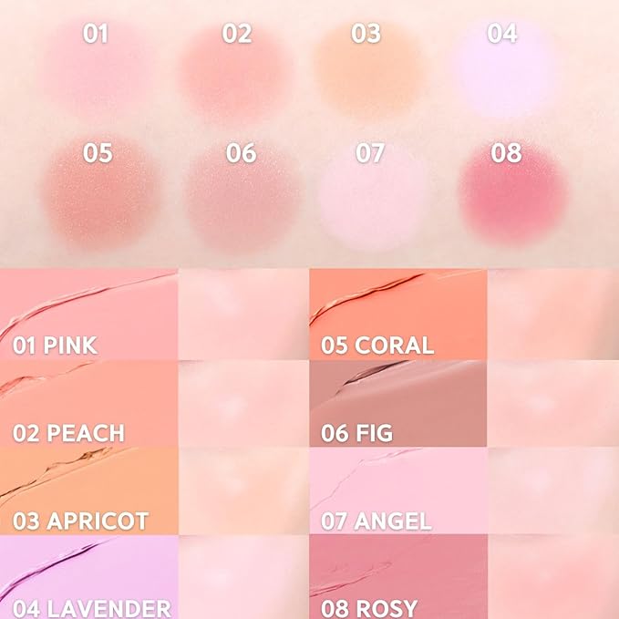 BBIA Ready To Wear Downy Cheek Cream Blush 8 Color - Creamy Blendable & Buildable Blush Dewy Texture & Matte Finish High Pigment Longlasting Lightweight Natural Face Makeup, 0.12oz (01 DOWNY PINK)